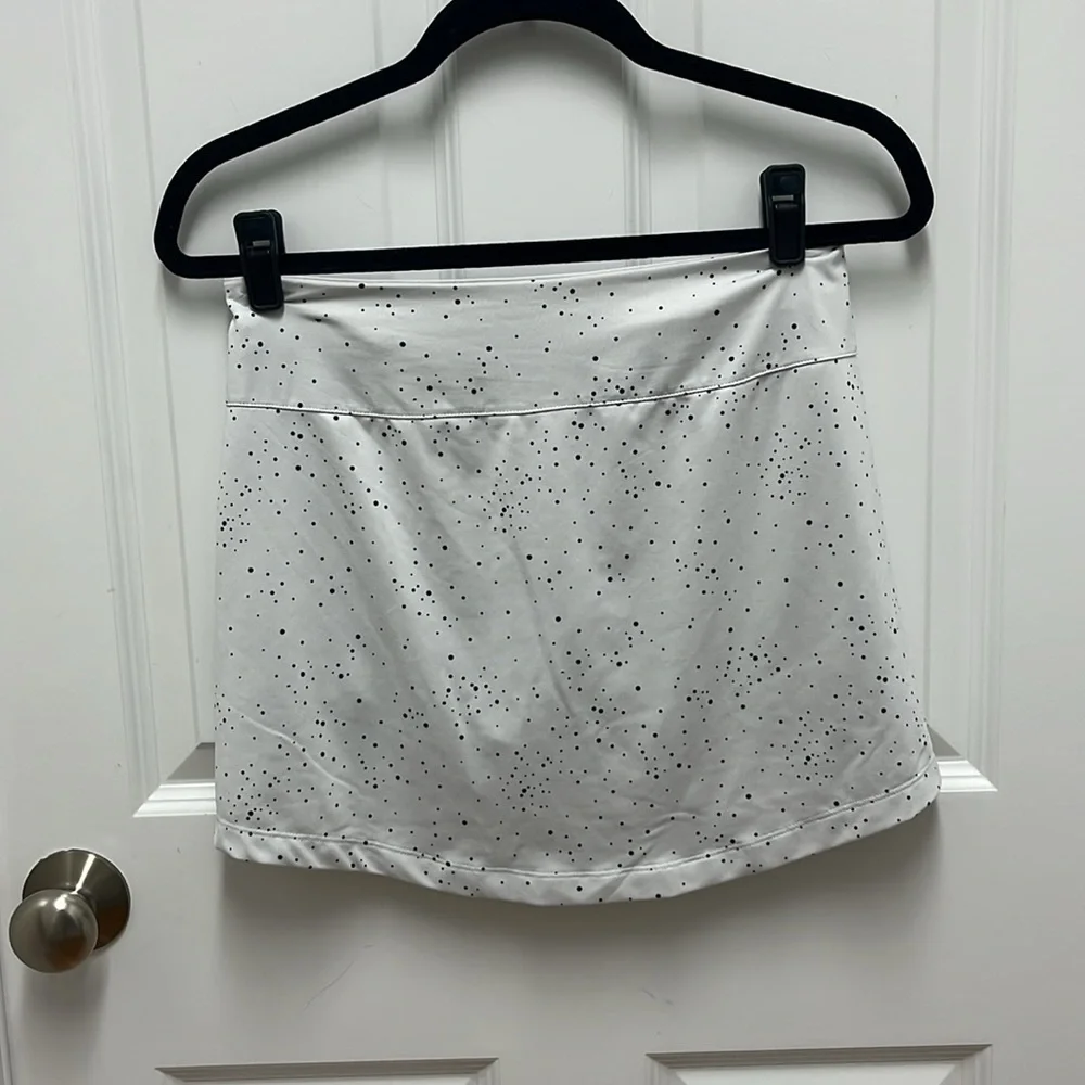 Nike White Speckled Golf Athletic Lined‎ Skirt Size Large